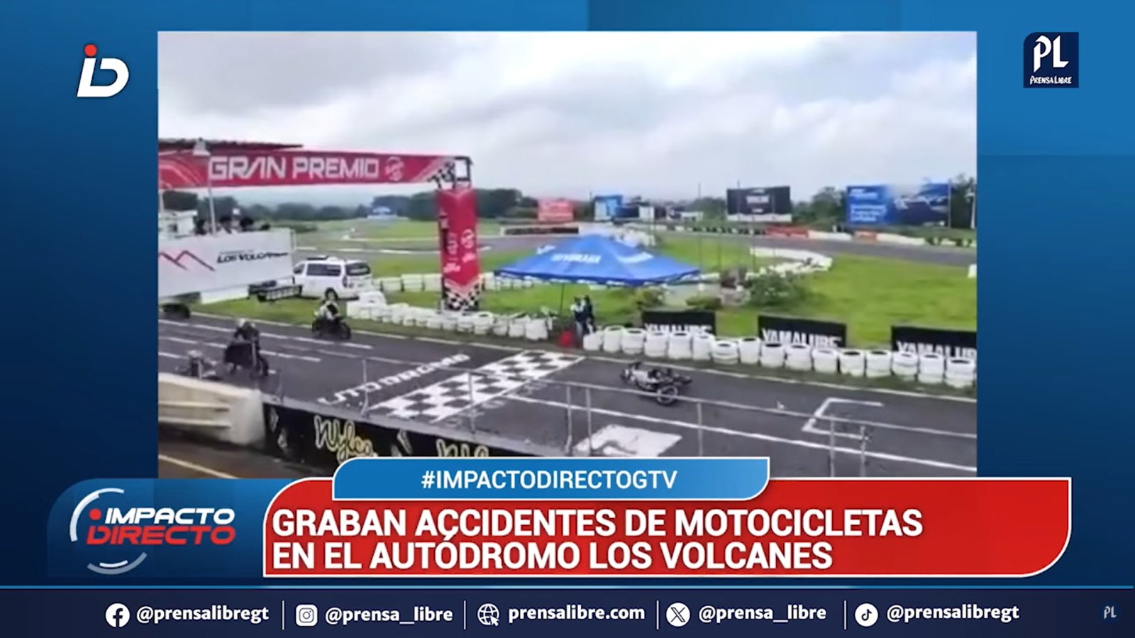 Video capta accidente de motoristas durante carrera en el Autódromo Los Volcanes