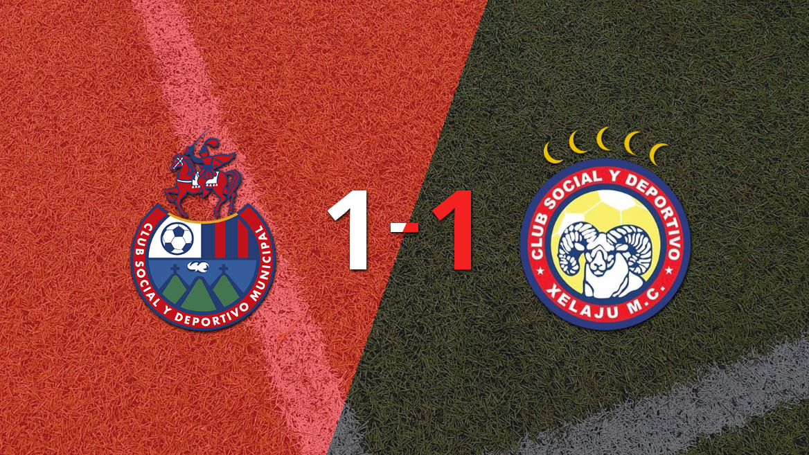 Municipal y Xelajú empataron 1 a 1