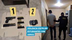 La Policía Nacional Civil (PNC) detuvo a dos adolescentes en hechos distintos ocurridos en San Miguel Petapa y Poptún, Petén, tras ser sorprendidos portando armas de fuego dentro de centros educativos y efectuar disparos. Ambos casos reavivan la preocupación por la violencia escolar y el ingreso de armas a establecimientos, mientras el Ministerio de Educación aún no detalla qué medidas tomará ante el aumento de estos incidentes.
