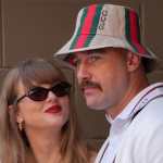 (FILES) US singer-songwriter Taylor Swift (L) and boyfriend US NFL football player Travis Kelce attend the men's final match between USA's Taylor Fritz and Italy's Jannik Sinner on day fourteen of the US Open tennis tournament at the USTA Billie Jean King National Tennis Center in New York City, on September 8, 2024. Pop icon Taylor Swift, recently engaged to Kansas City Chiefs star Travis Kelce, is a definite "maybe" to perform at the Super Bowl, NFL commissioner Roger Goodell told NBC's Today show on September 3, 2025. "We would always love to have Taylor play," Goodell said. "She is a special, special talent and obviously she would be welcome any time." (Photo by TIMOTHY A. CLARY / AFP)