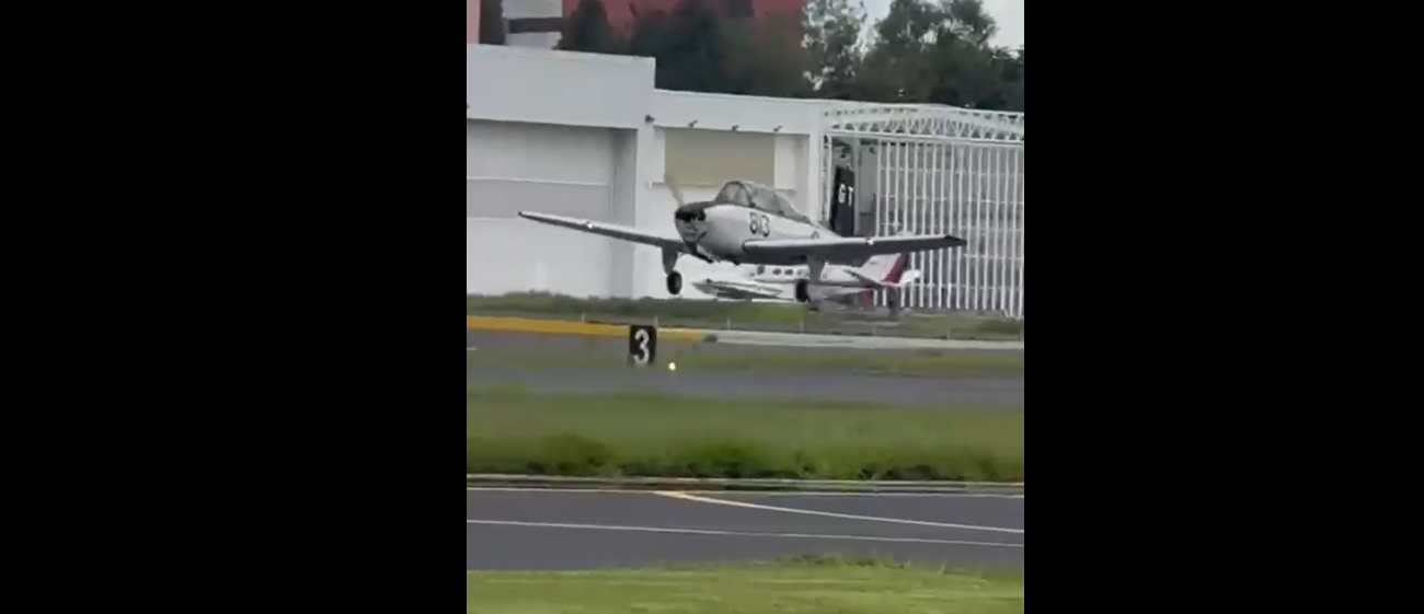 Aeronave desciende sin ruedas en el aeropuerto La Aurora y piloto evita tragedia; todo quedó grabado en video