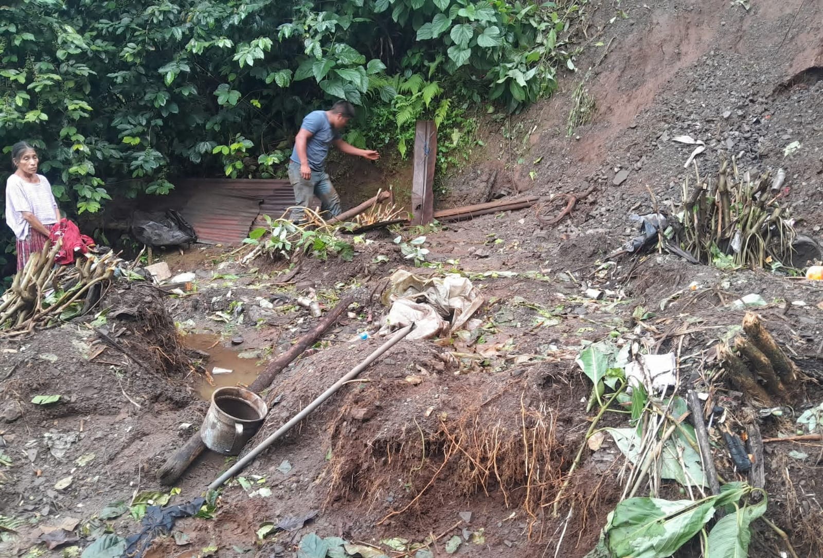 Deslave en Senahú, Alta Verapaz, Guatemala'