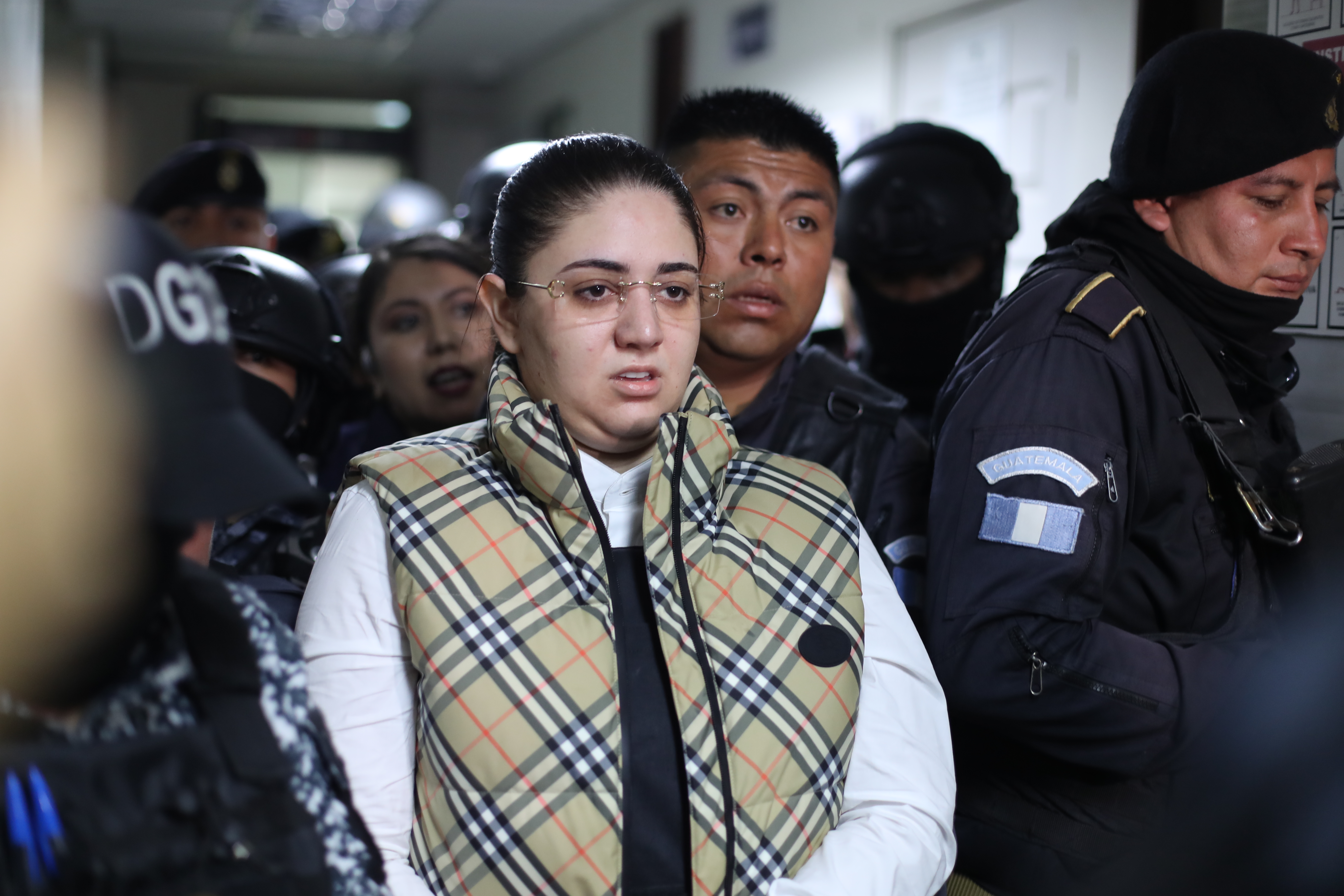 María Fernanda Bonilla durante una audiencia judicial relacionada con el caso de la muerte de Melisa Palacios.