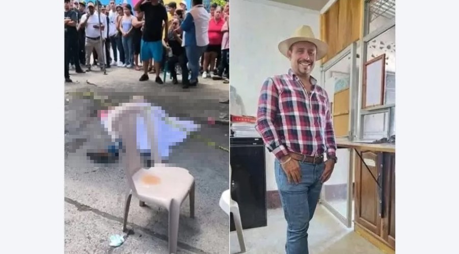 Luis Armando Mota, excandidato a alcalde de Tiquisate, fue atacado a balazos durante una feria gastronómica en Tiquisate, Escuintla, un hecho violento que generó pánico entre estudiantes y docentes. Las autoridades investigan el hecho. (Foto, cortesía)