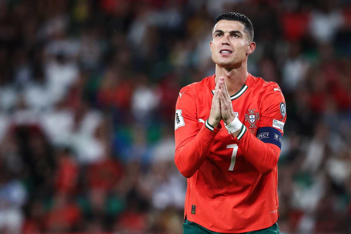 Lisbon (Portugal), 11/10/2025.- Portugal's Cristiano Ronaldo gestures during the 2026 FIFA World Cup European Qualifiers Group F soccer match between Portugal and Ireland, in Lisbon, Portugal, 11 October 2025. (Mundial de Fútbol, Irlanda, Lisboa) EFE/EPA/RODRIGO ANTUNES