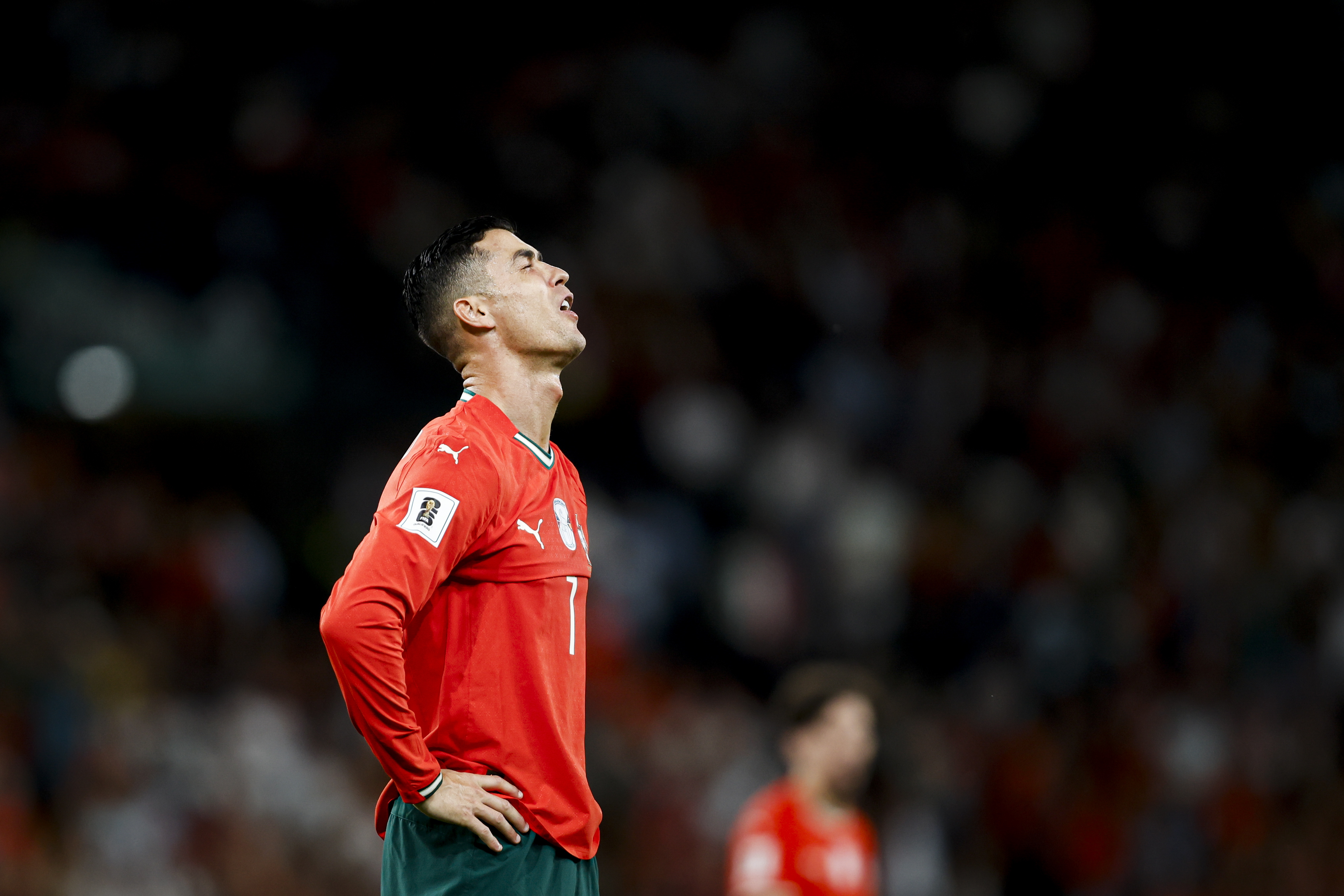 Lisbon (Portugal), 11/10/2025.- Portugal's Cristiano Ronaldo looks on during the 2026 FIFA World Cup European Qualifiers Group F soccer match between Portugal and Ireland, in Lisbon, Portugal, 11 October 2025. (Mundial de Fútbol, Irlanda, Lisboa) EFE/EPA/FILIPE AMORIM