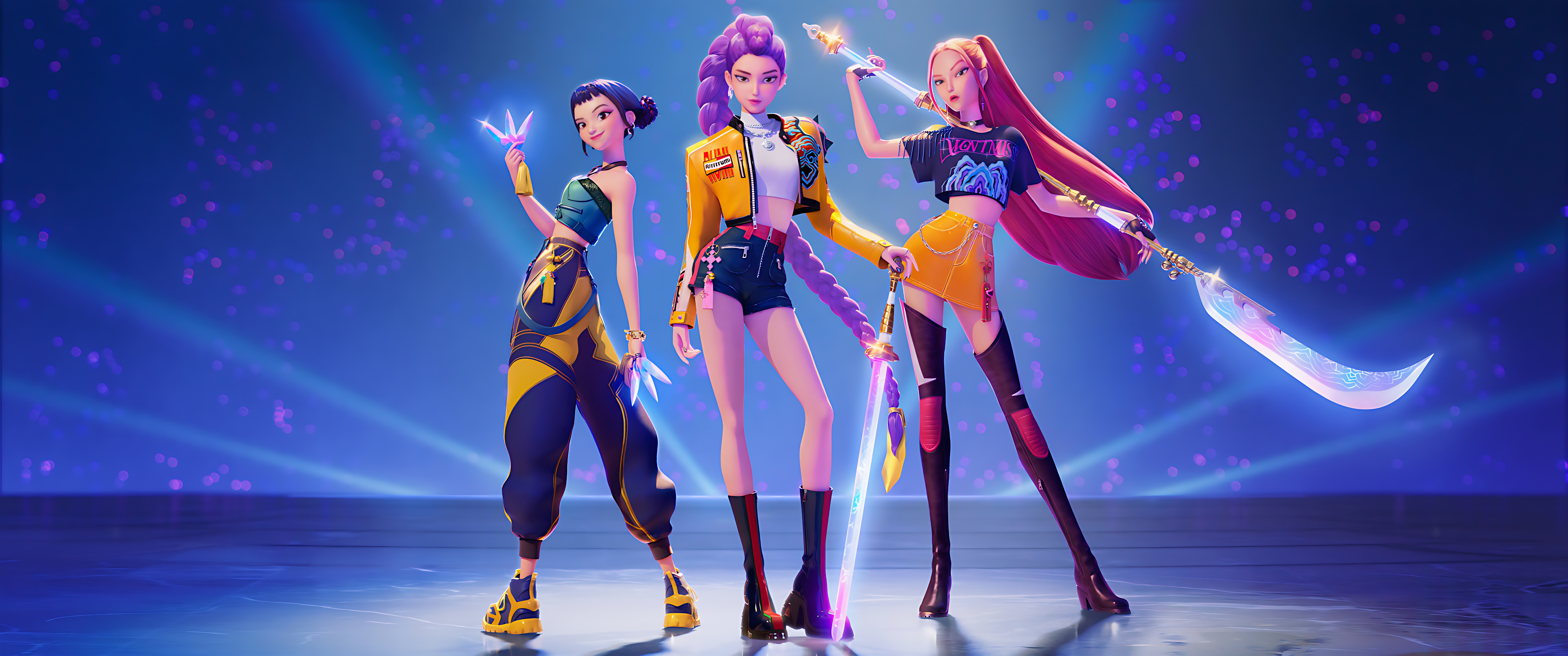 USA5721. LOS ÁNGELES (ESTADOS UNIDOS), 22/10/2025.- Fotograma cedido por Netflix donde aparecen los personajes (de i a d) Zoey, Rumi y Mira de la serie de animación 'KPop Demon Hunters' ('Las guerreras k-pop'). Netflix ha anunciado una alianza con las empresas Mattel y Hasbro para producir juguetes de las estrellas de su fenómeno global 'KPop Demon Hunters'. EFE/Netflix /SOLO USO EDITORIAL /NO VENTAS /SOLO DISPONIBLE PARA ILUSTRAR LA NOTICIA QUE ACOMPAÑA /CRÉDITO OBLIGATORIO
