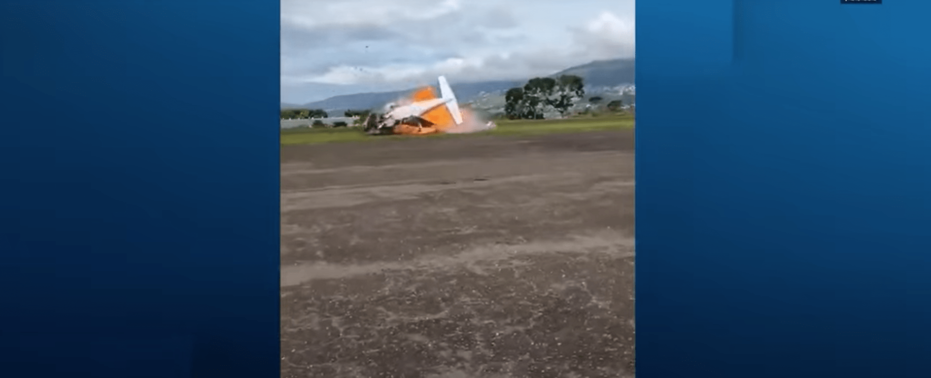 Una avioneta se estrella en Táchira, Venezuela, segundos después de despegar. (Foto Prensa Libre: Captura de pantalla)