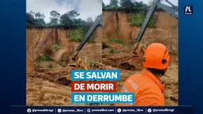 Un nuevo alud sorprendió este martes 7 de octubre a trabajadores que realizaban labores de limpieza en el kilómetro 24 de la ruta a El Salvador. El incidente, que quedó grabado en video, muestra los momentos de peligro que vivieron los empleados mientras retiraban escombros del área afectada por los derrumbes. En las imágenes se observa cómo un tramo de tierra y lodo se desliza repentinamente, poniendo en riesgo la vida de los trabajadores que lograron ponerse a salvo a tiempo.