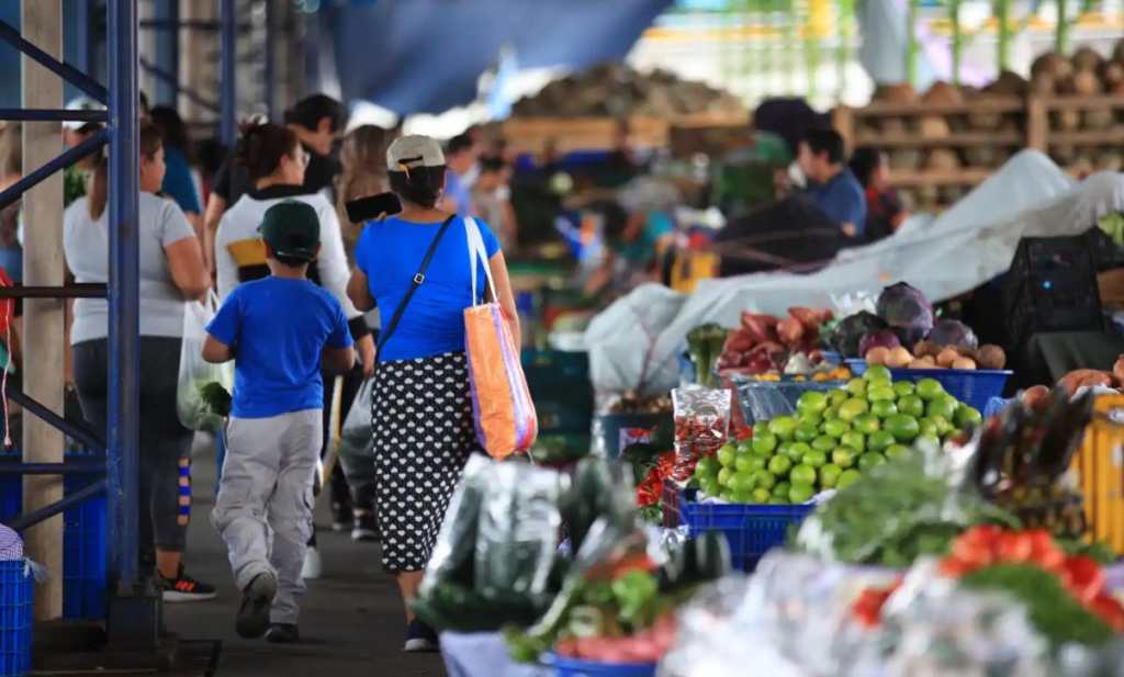 Mercado vista de diversos productos inflación precios