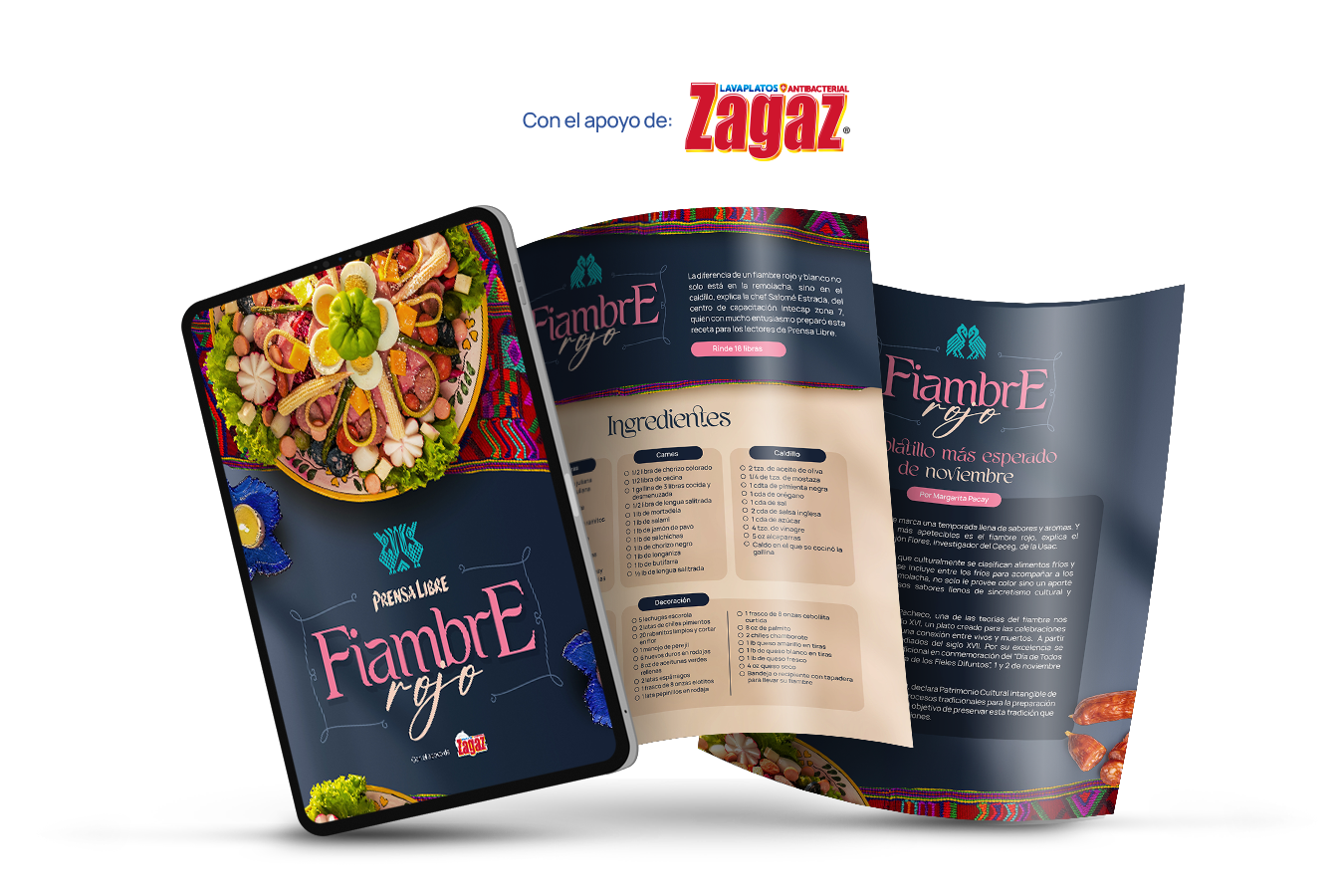 El inicio de noviembre marca una temporada llena de sabores y aromas. Y uno de los platillos más apetecibles es el fiambre rojo, explica el historiador Aníbal Chajón Flores, investigador del Ceceg, de la Usac.