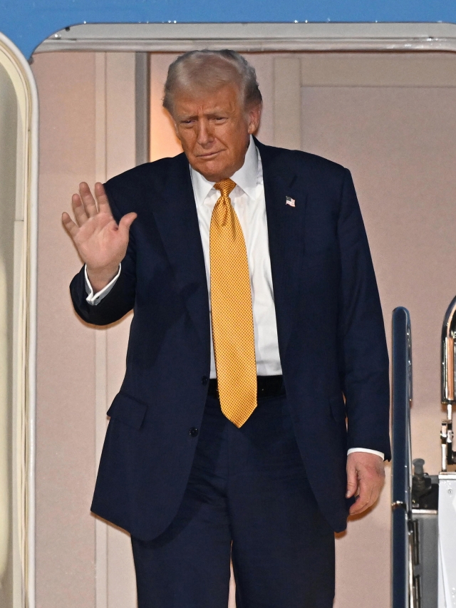 US President Donald Trump arrival in Tokyo