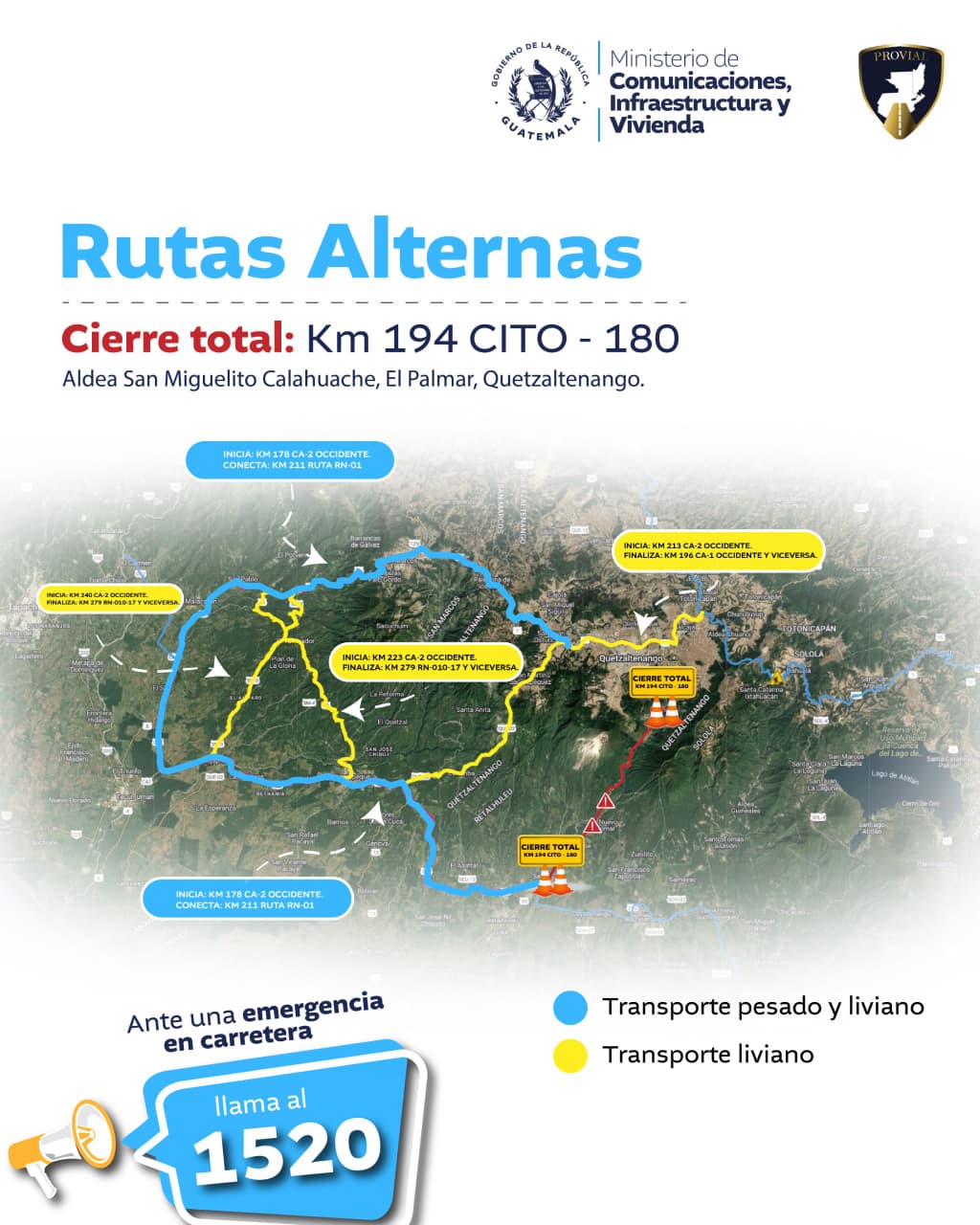 ruta alterna km 194 CITO 180
