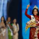 Nonthaburi (Thailand), 21/11/2025.- Miss Mexico Fatima Bosch reacts after being crowned as Miss Universe 2025 during the 74th Miss Universe 2025 at Impact Challenger Hall in Nonthaburi province, on the outskirts of Bangkok, Thailand, 21 November 2025. Women representing 122 nations participate to compete in the 74th beauty pageant contest for the crown of Miss Universe 2025. (Tailandia) EFE/EPA/RUNGROJ YONGRIT