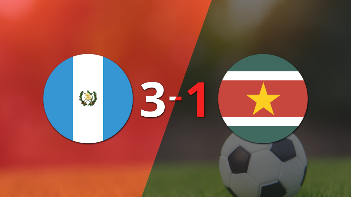 Surinam fue derrotado por Guatemala con un marcador de 3-1