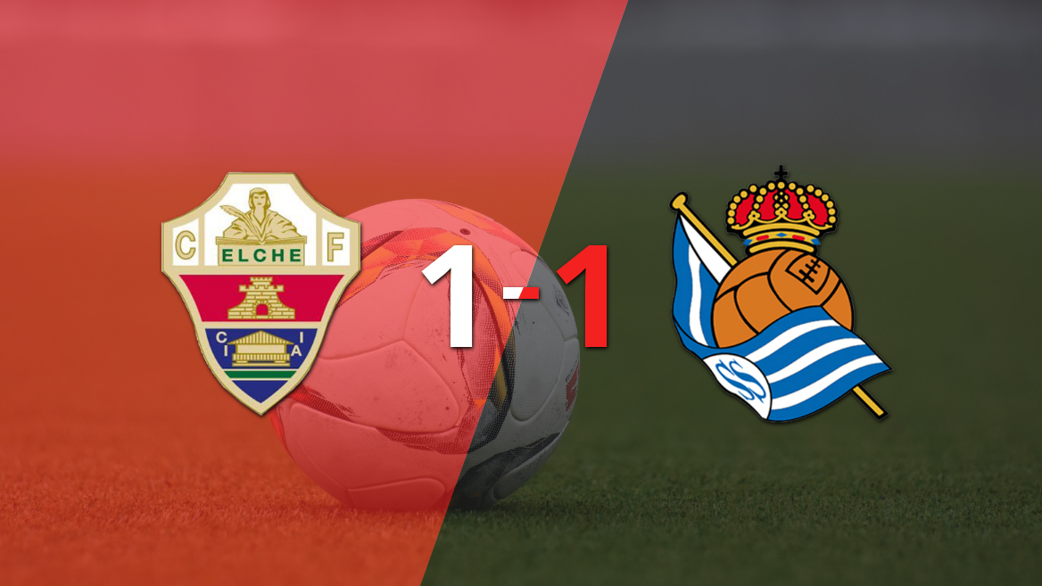 Real Sociedad rescató un empate agónico frente a Elche