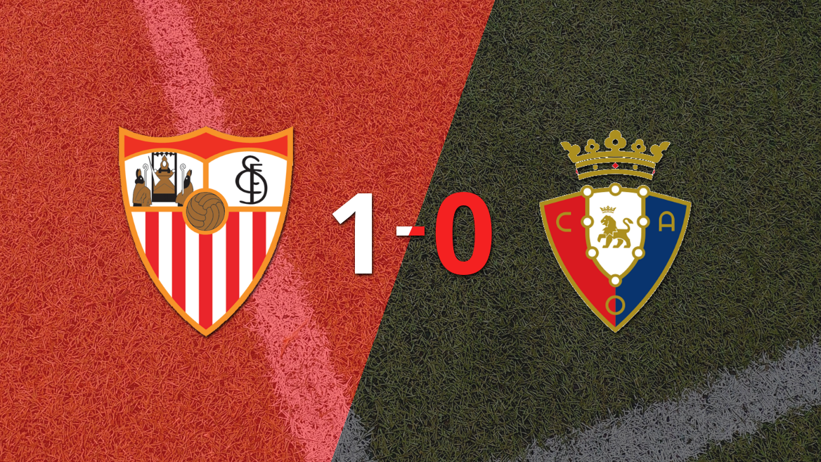 Sevilla derrotó 1-0 a Osasuna con un gol de penal