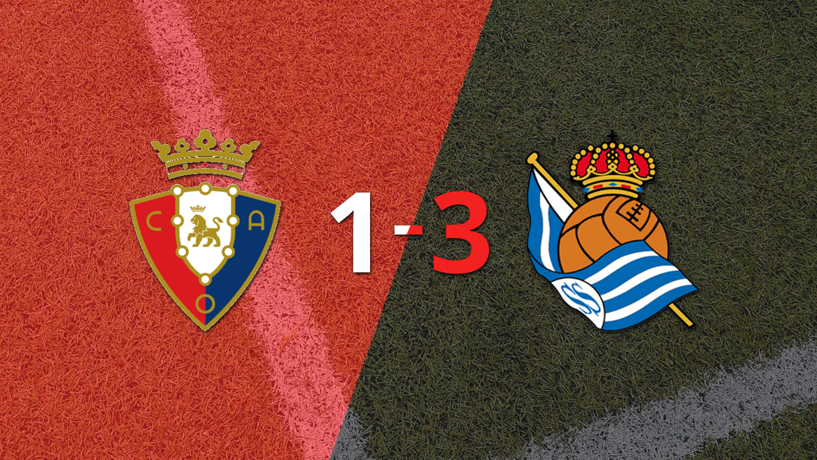 Real Sociedad le dio vuelta el partido a Osasuna con un 3-1