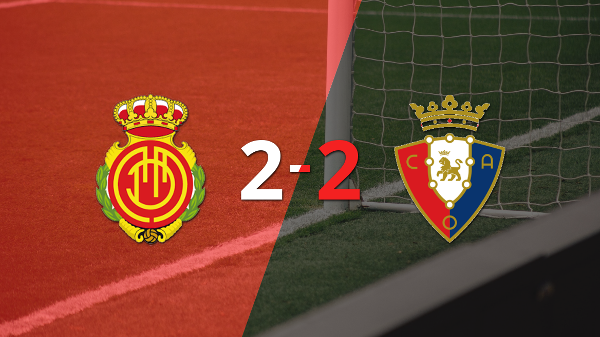 Con doblete de Vedat Muriqi, Mallorca empató con Osasuna 2-2