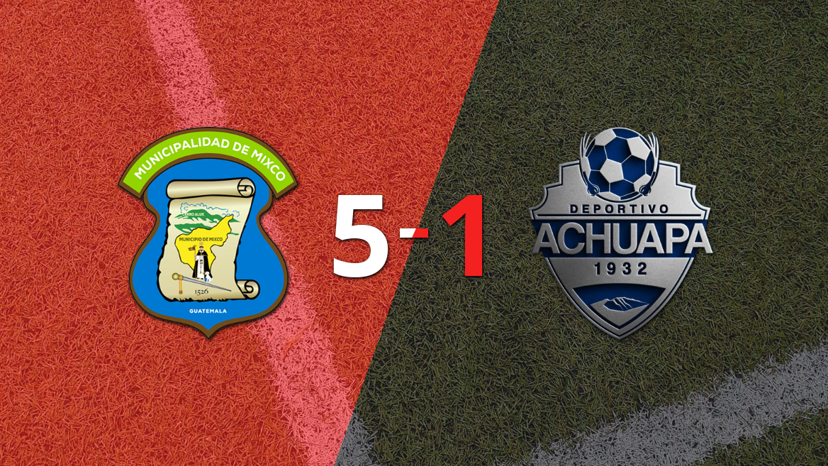 Mixco se impone con un marcador 5-1, con dobletes de Kener Lemus y Nicolás Martínez