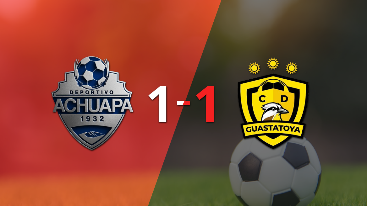 Achuapa resolvió su juego de la fecha 22 con un empate 1-1 frente a Guastatoya