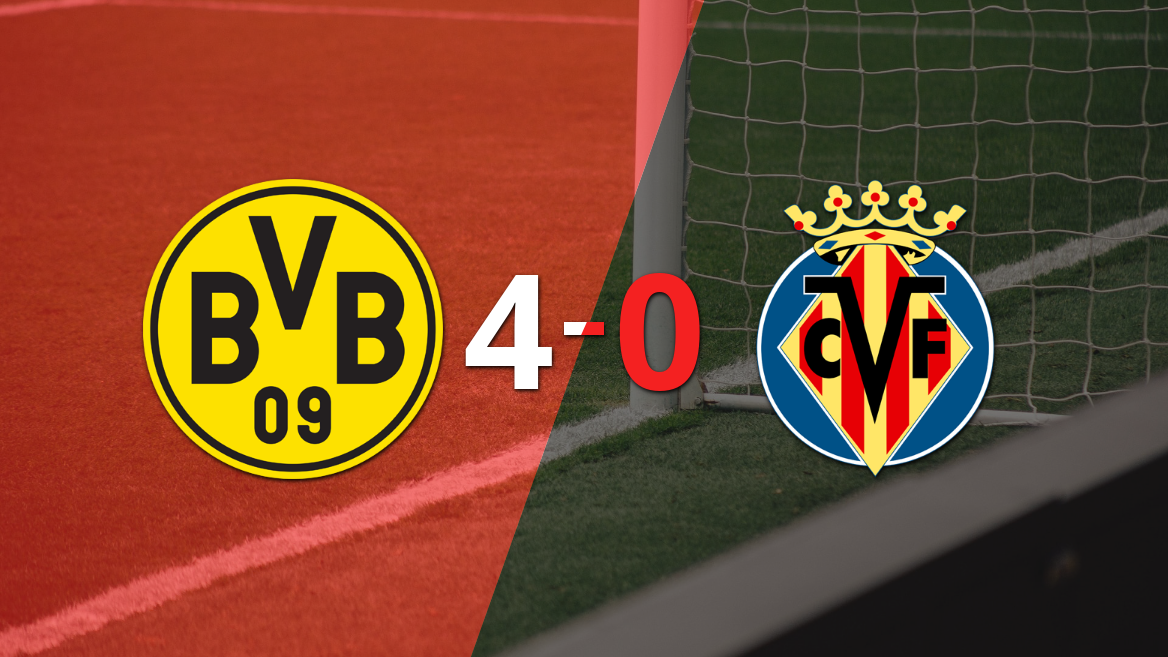 Villarreal cayó 0-4 ante Borussia Dortmund con dos goles de Serhou Guirassy