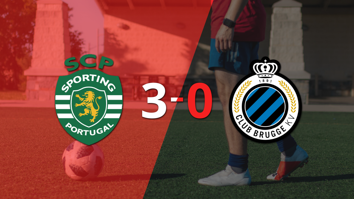 Sporting Lisboa golea 3-0 a Club Brugge