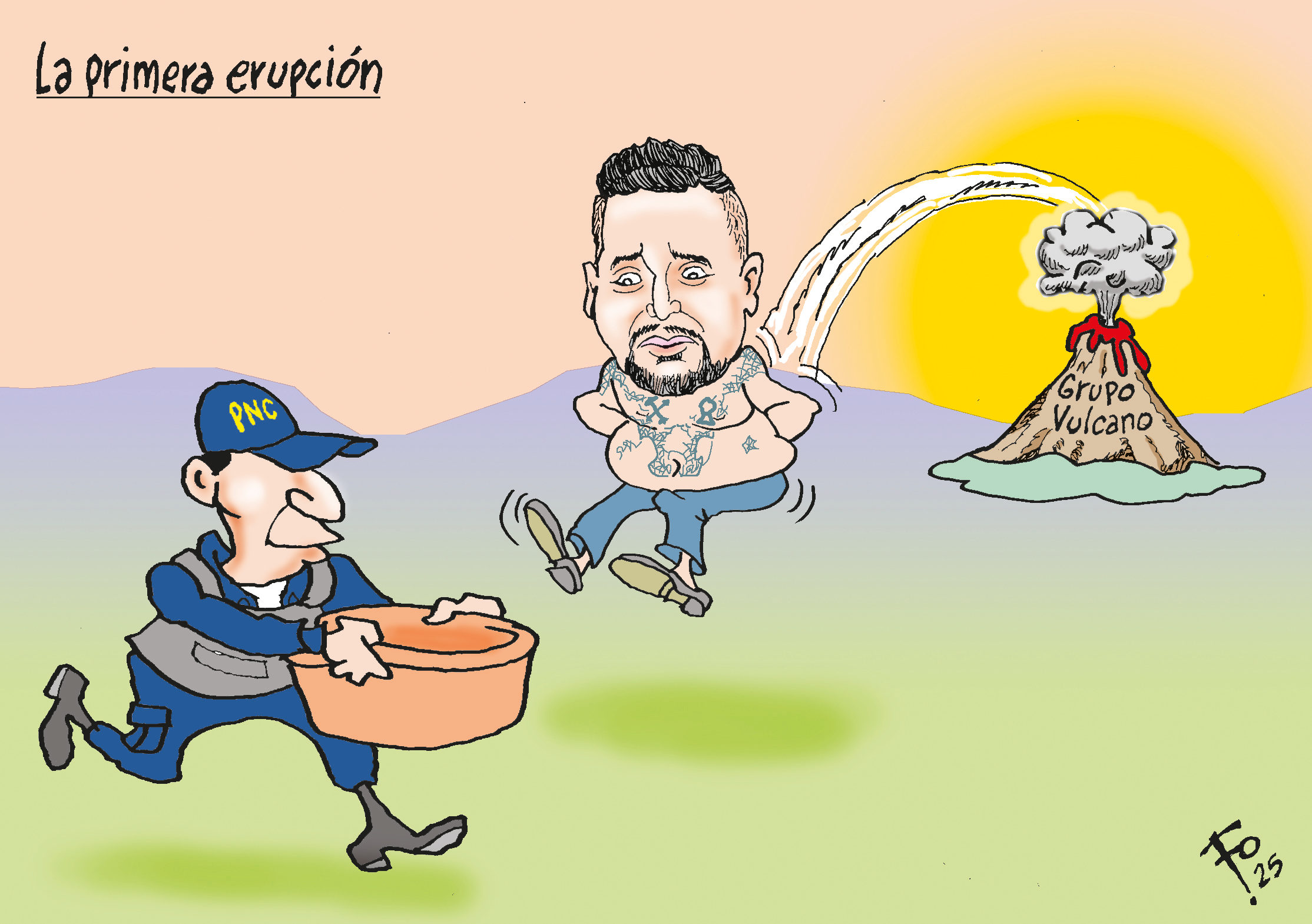 La primera erupción