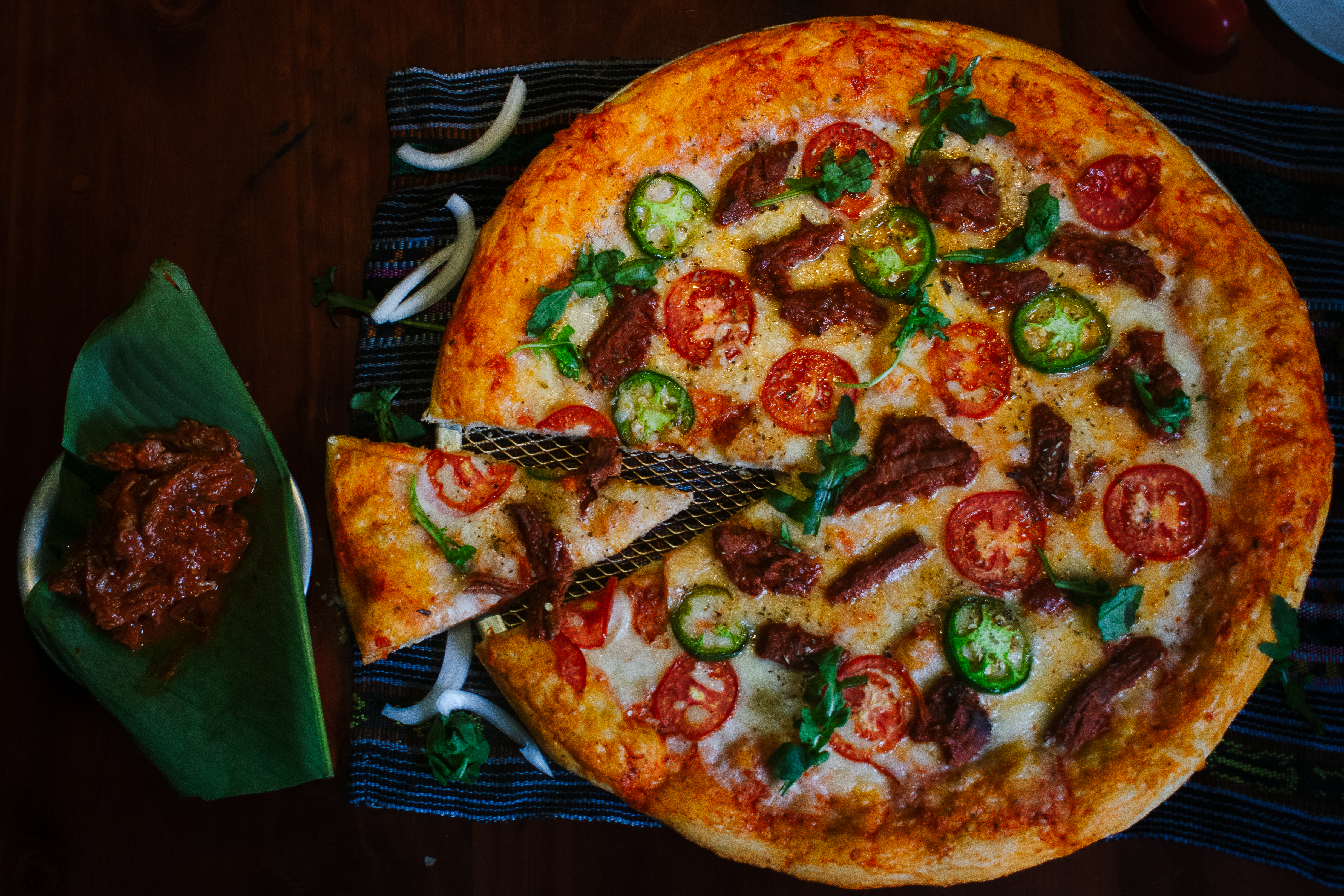 Ingrediente estrella: pizza con salsa de patín