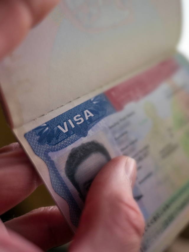 Visa estadounidense en pasaporte