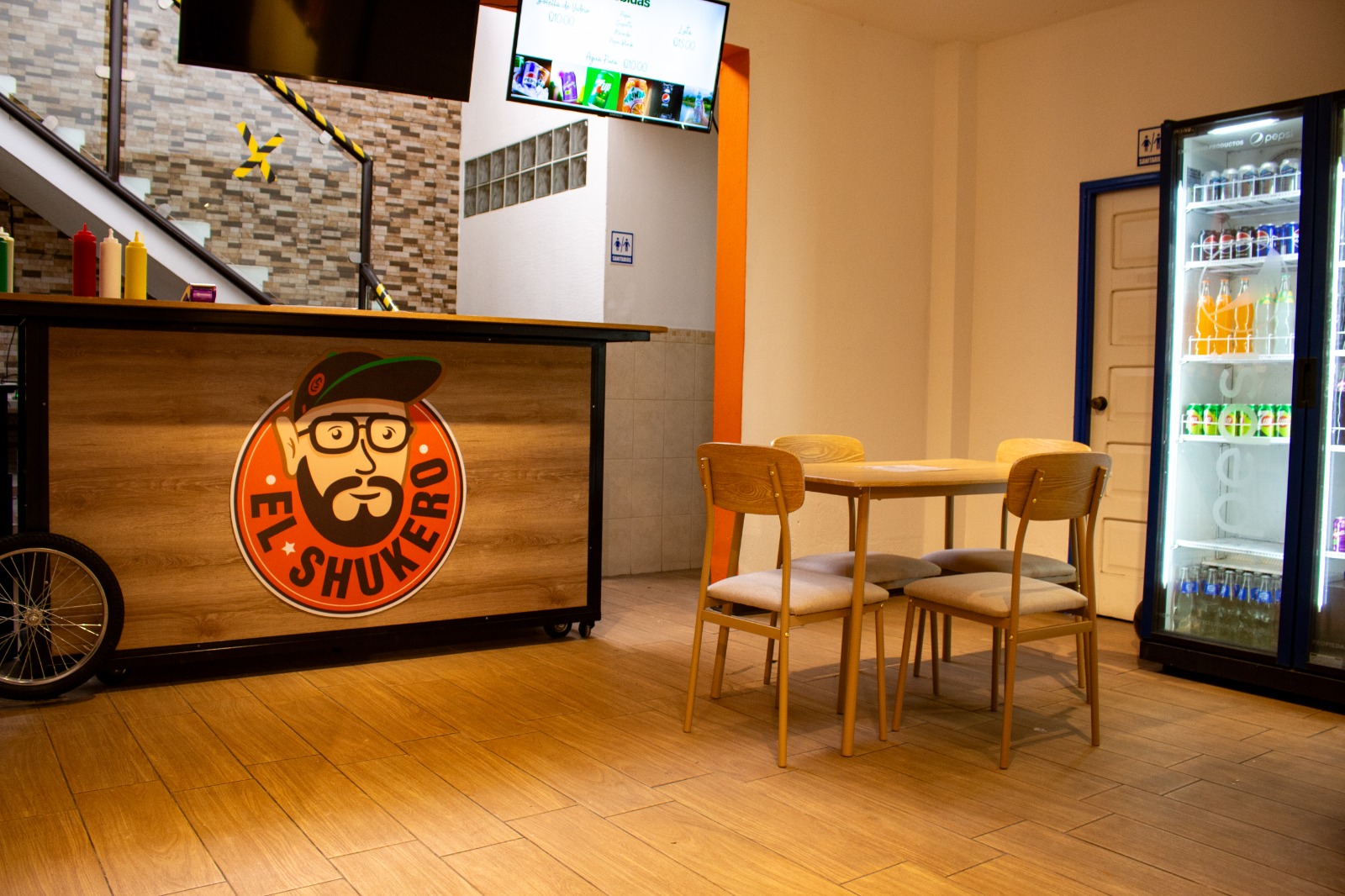 El nuevo diseño muestra la carreta modernizada para preparar y servir 