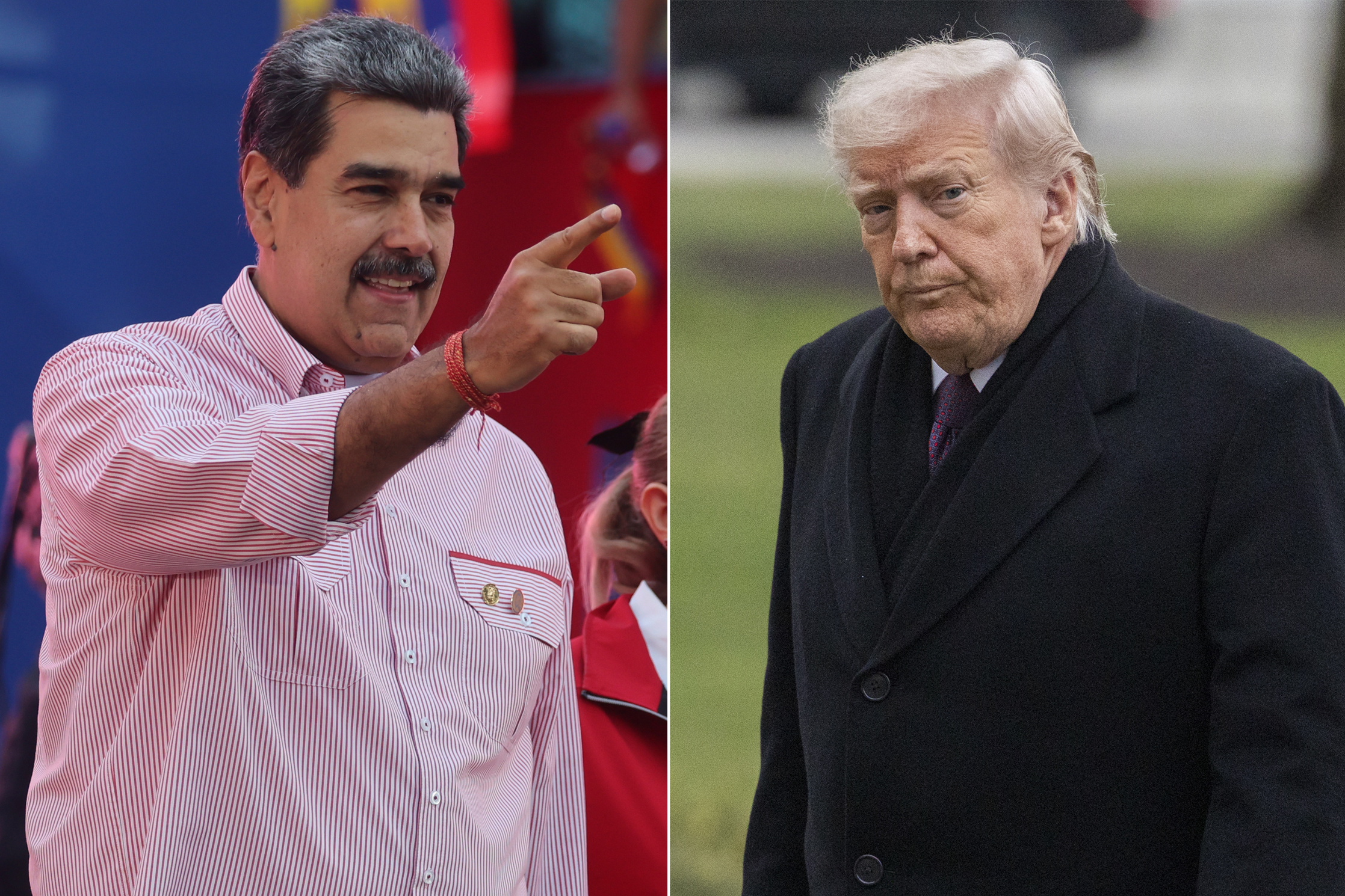 AME1002. BOGOTÁ (COLOMBIA), 29/12/2025.- Combo de fotografías que muestra al presidente de Venezuela, Nicolás Maduro (i), y al presidente de Estados Unidos, Donald Trump.Trump aseguró este lunes que habló "muy recientemente" con Maduro, pero que la conversación no fue fructífera para rebajar la presión de Washington, que, según el mandatario estadounidense, incluyó el ataque del miércoles a un muelle presuntamente utilizado por narcotraficantes. EFE/ Miguel Gutiérrez/ Shawn Thew /ARCHIVO