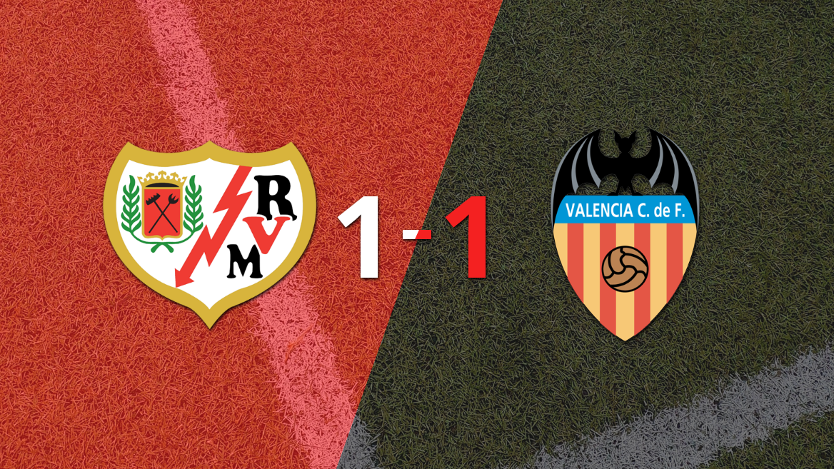Rayo Vallecano y Valencia empataron 1 a 1