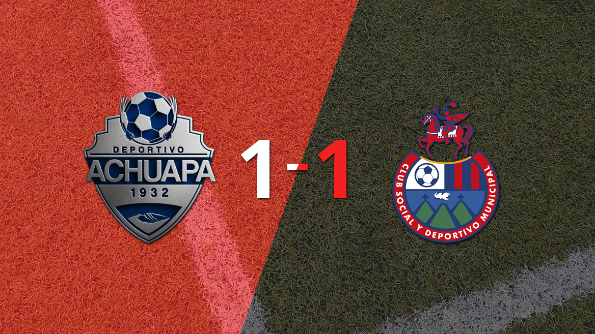En el partido de ida, Achuapa y Municipal empataron con un marcador 1 a 1