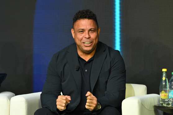 Brazilian former player Ronaldo Nazario speaks during the FIFA World Cup 2026 official match schedule announcement in Washington, DC, on December 6, 2025. (Photo by Roberto SCHMIDT / AFP)