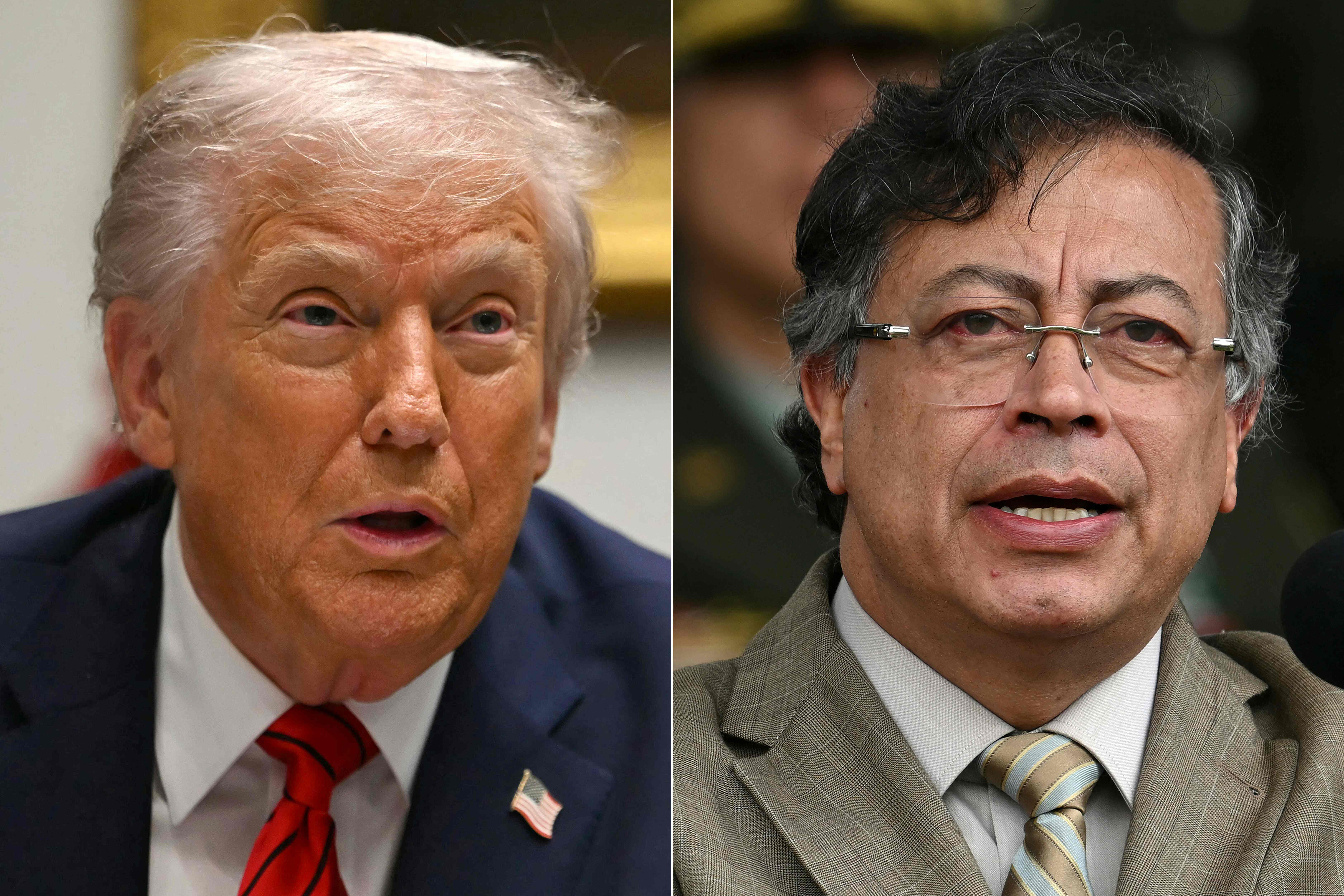 Donald Trump y Gustavo Petro