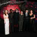 (FILES) (L/R) US actors Sadie Sink, Caleb McLaughlin, Canadian actor Finn Wolfhard, US actors Gaten Matarazzo, Noah Schnapp and British actress Millie Bobby Brown attend the world premiere of Netflix's Stranger Things, Season 5, at the TCL Chinese theatre in Los Angeles on November 6, 2025. The hit fantasy series Stranger Things returns to Netflix on December 26, 2025 for three new episodes of the fifth and final season, before the grand finale on January 1st. (Photo by Frederic J. Brown / AFP) (FILES) (L/R) US actors Sadie Sink, Caleb McLaughlin, Canadian actor Finn Wolfhard, US actors Gaten Matarazzo, Noah Schnapp and British actress Millie Bobby Brown attend the world premiere of Netflix's Stranger Things, Season 5, at the TCL Chinese theatre in Los Angeles on November 6, 2025. The hit fantasy series Stranger Things returns to Netflix on December 26, 2025 for three new episodes of the fifth and final season, before the grand finale on January 1st. (Photo by Frederic J. Brown / AFP)