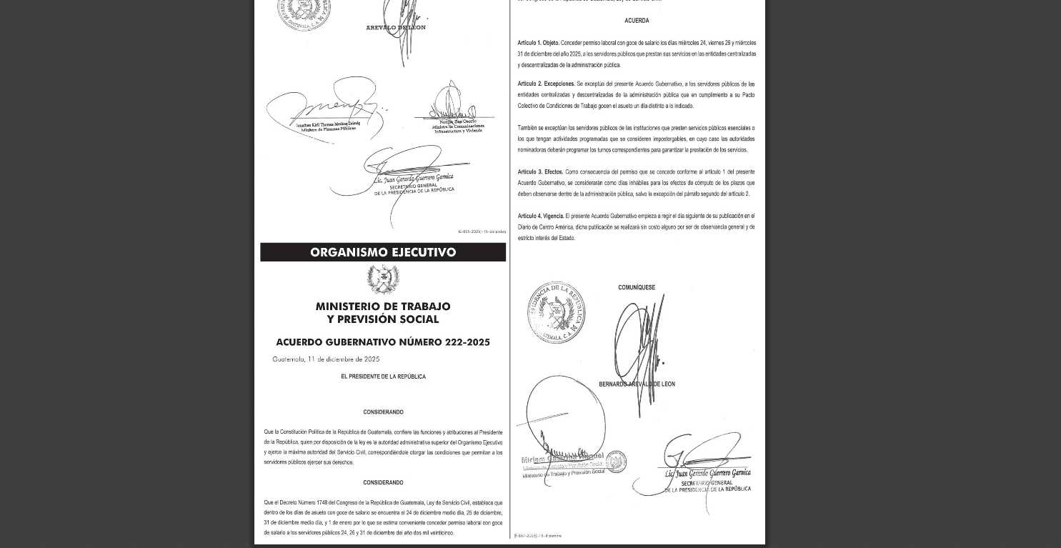 DCA Asueto Navidad Año Nuevo 2025