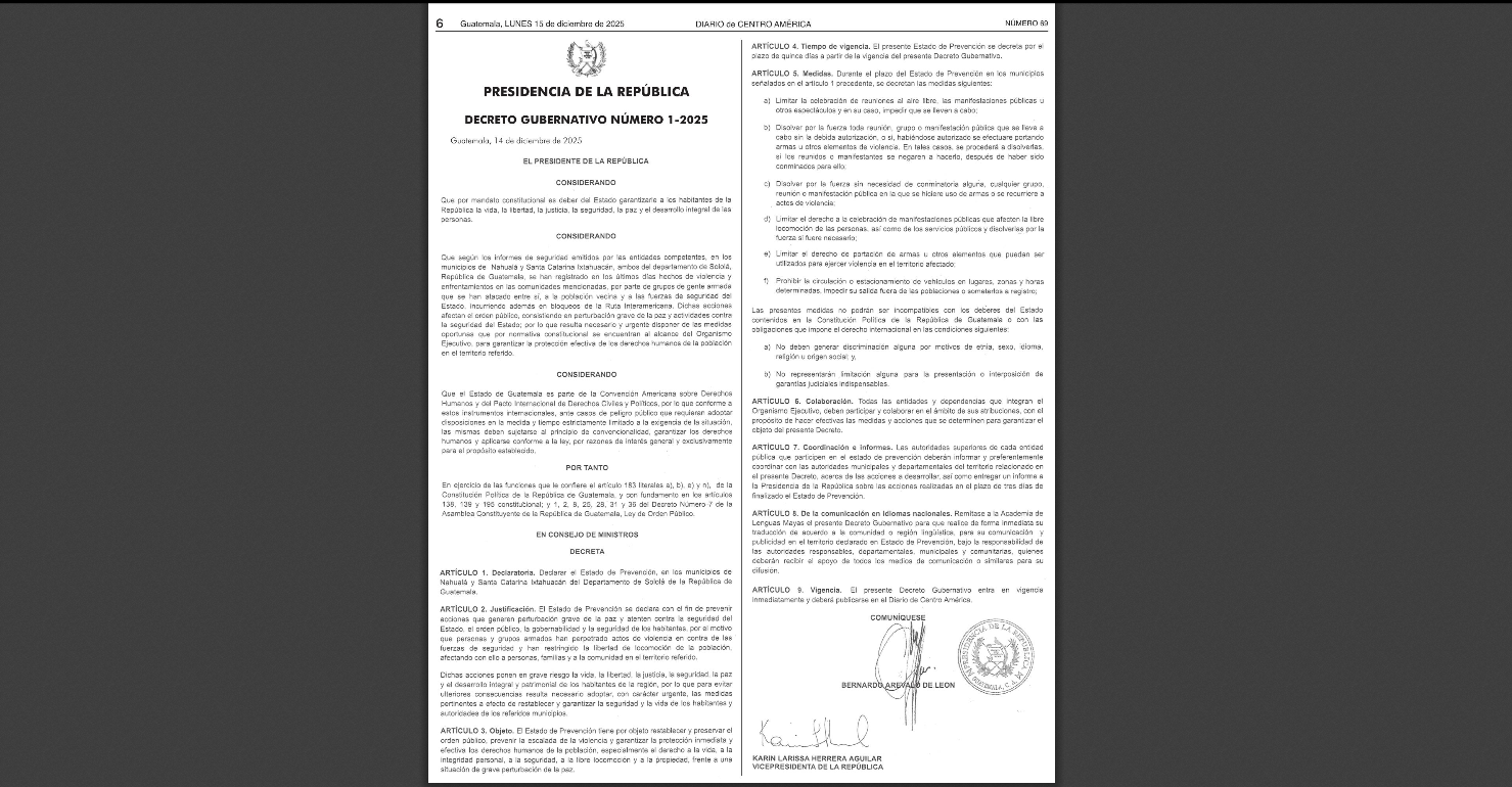 DCA Estado de Prevención Nahuala Santa María Ixtahuacan