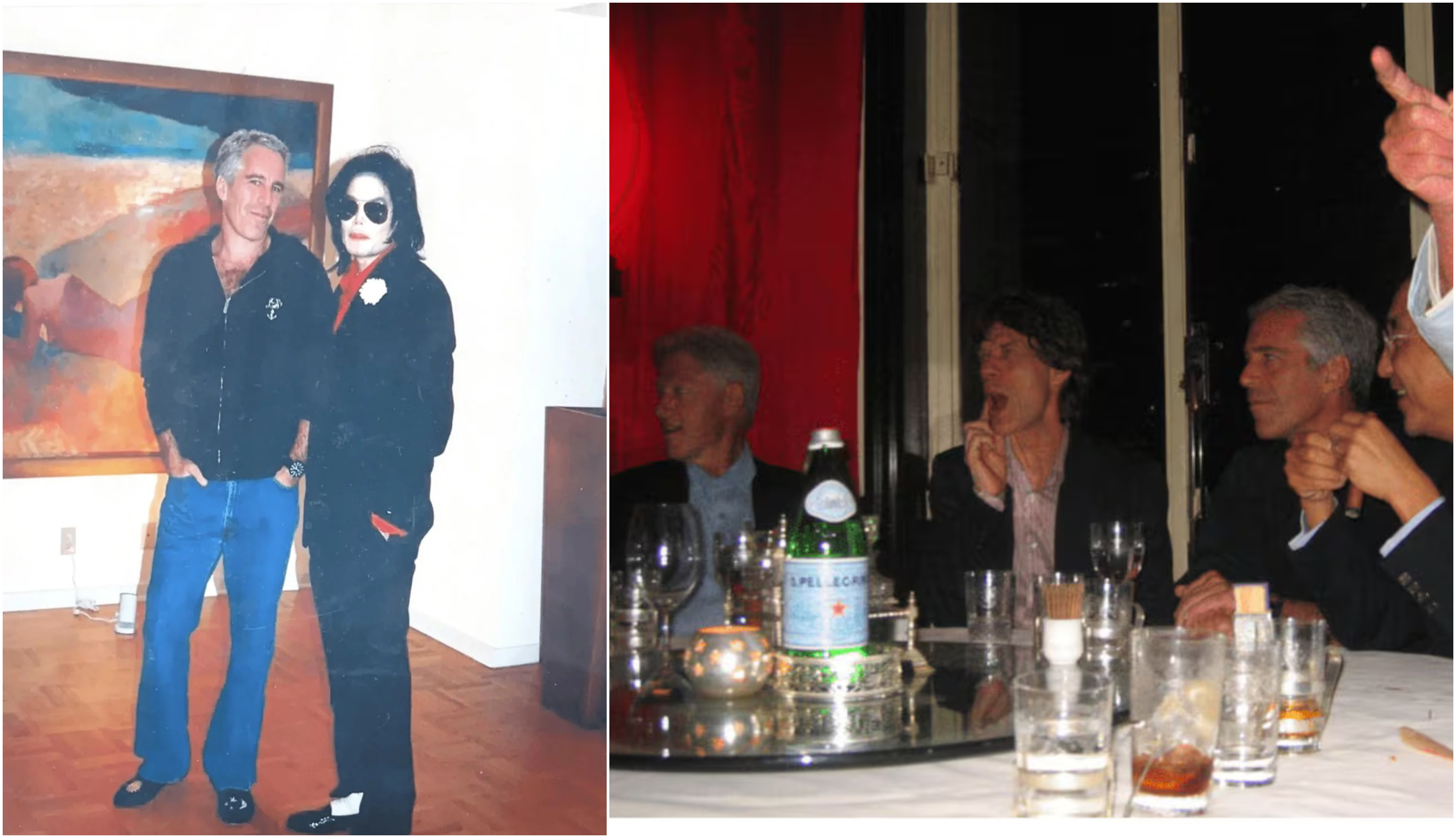 Jeffrey Epstein Mick Jagger Michael Jackson Bill Clinton