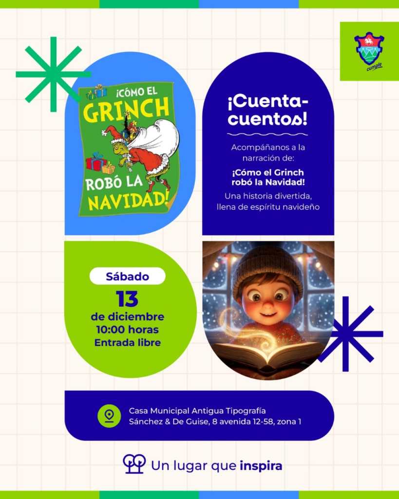 Grinch actividad de cuentacuentos