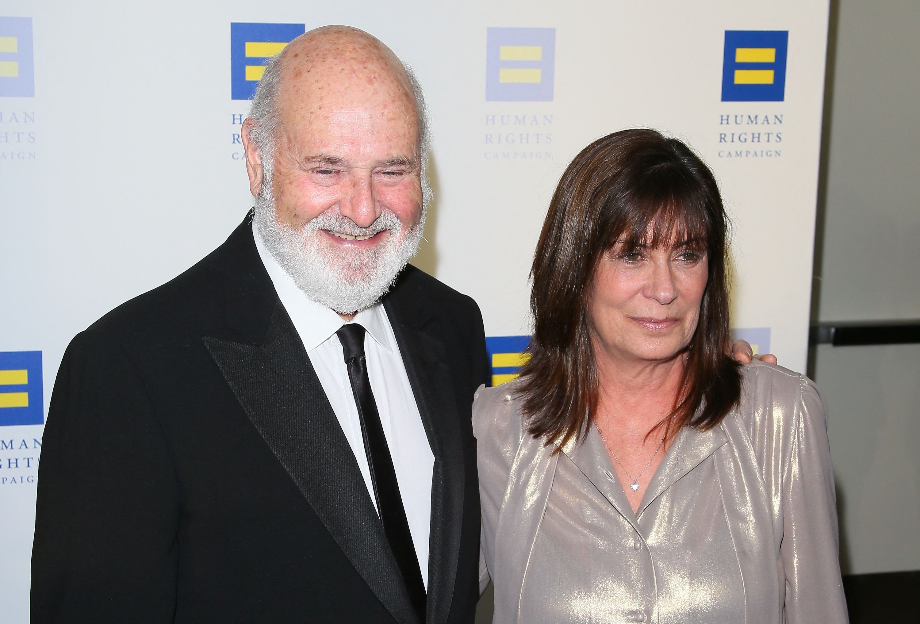 (FILES) Director Rob Reiner and wife Michele Singer Reiner arrive for the Human Rights Campaign 2019 Los Angeles dinner at the JW Marriott LA Live on March 30, 2019 in Los Angeles. Police took Rob Reiner's son into custody after the Hollywood director of hits including "When Harry Met Sally" and his wife were found dead in their Los Angeles home, US media reported on December 15, 2025. (Photo by JEAN-BAPTISTE LACROIX / AFP)