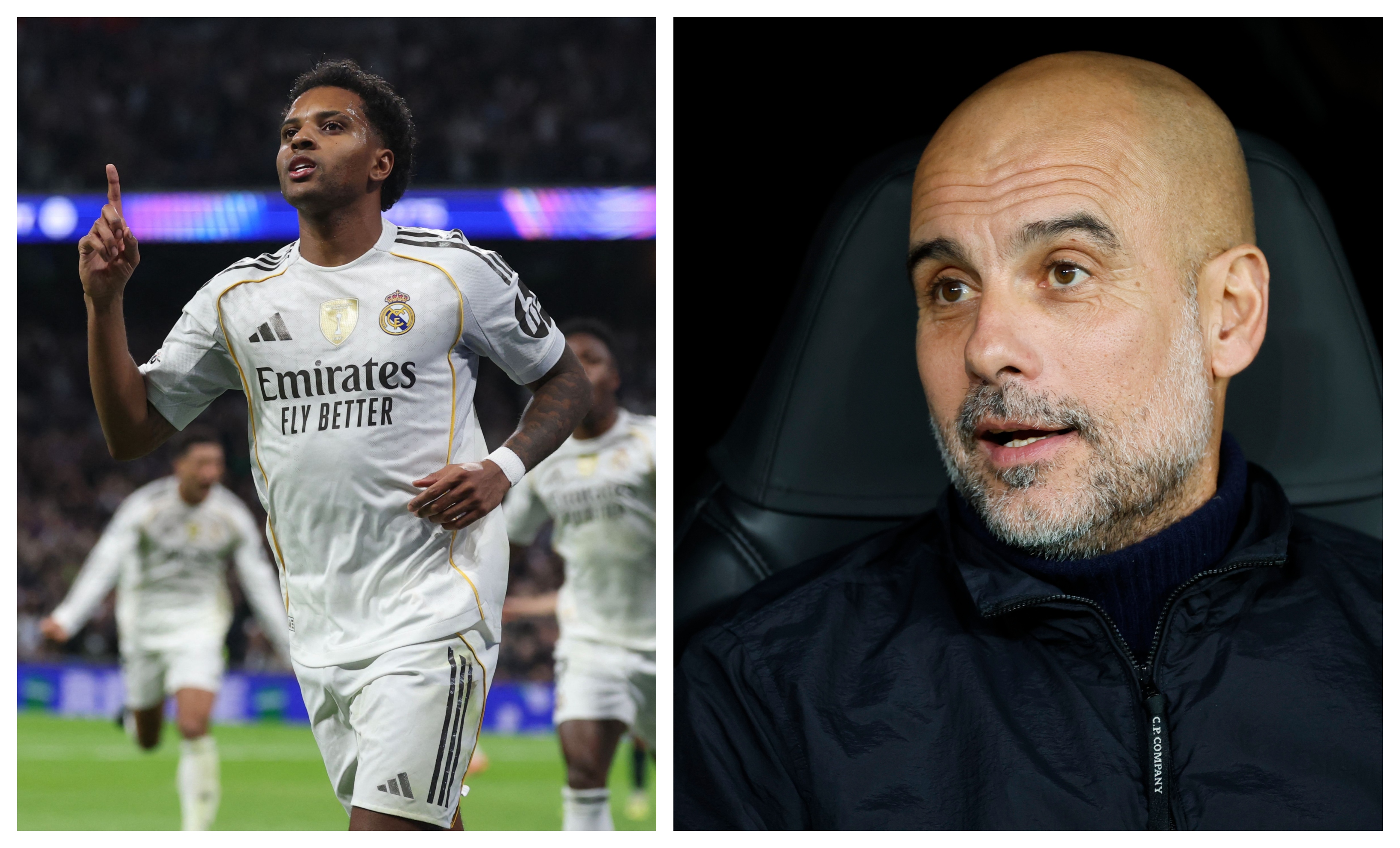 Pep Guardiola lanza elogios al brasileño Rodrygo del Real Madrid tras el partido de Champions League