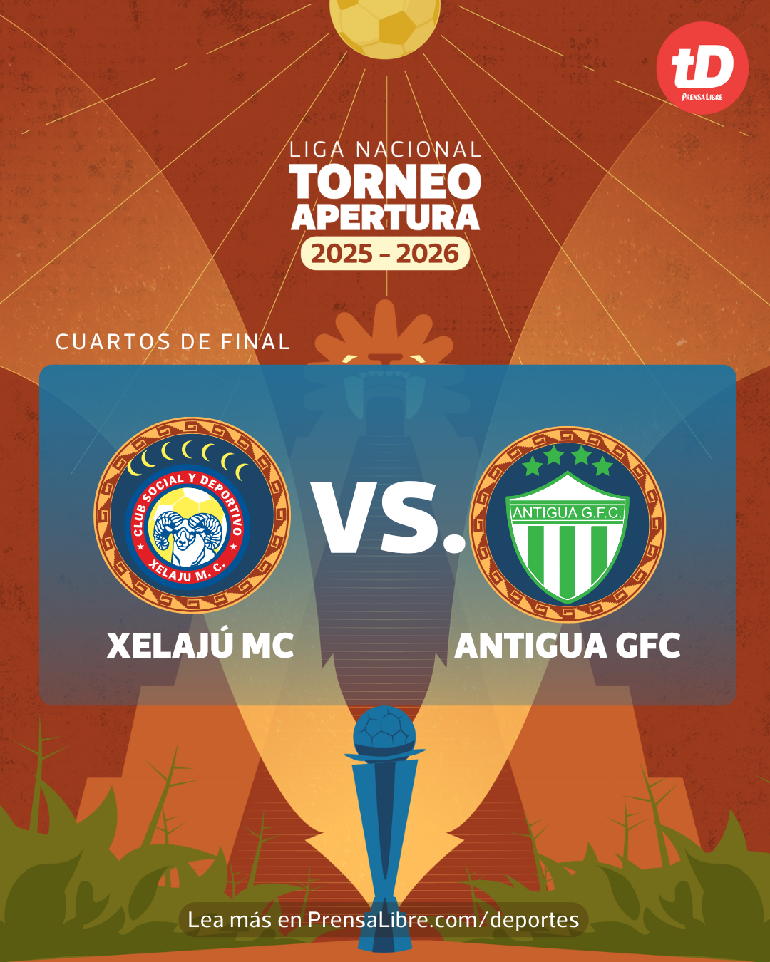 En vivo: Xelajú MC recibe al cuadro de la Antigua GFC en la ida de los cuartos de final del torneo Apertura