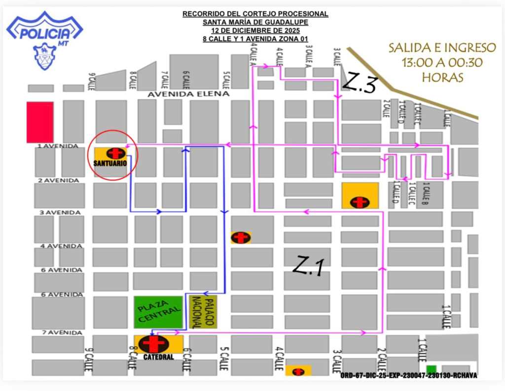 Virgen de Guadalupe recorrido
