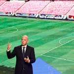 AME8208. RÍO DE JANEIRO (BRASIL), 25/01/2026.- El presidente de la FIFA, Gianni Infantino, participa en el evento de lanzamiento de la Copa Mundial Femenina de la FIFA 2027 este domingo, en el Hotel Fairmont de Copacabana en Río de Janeiro (Brasil). EFE/ André Coelho