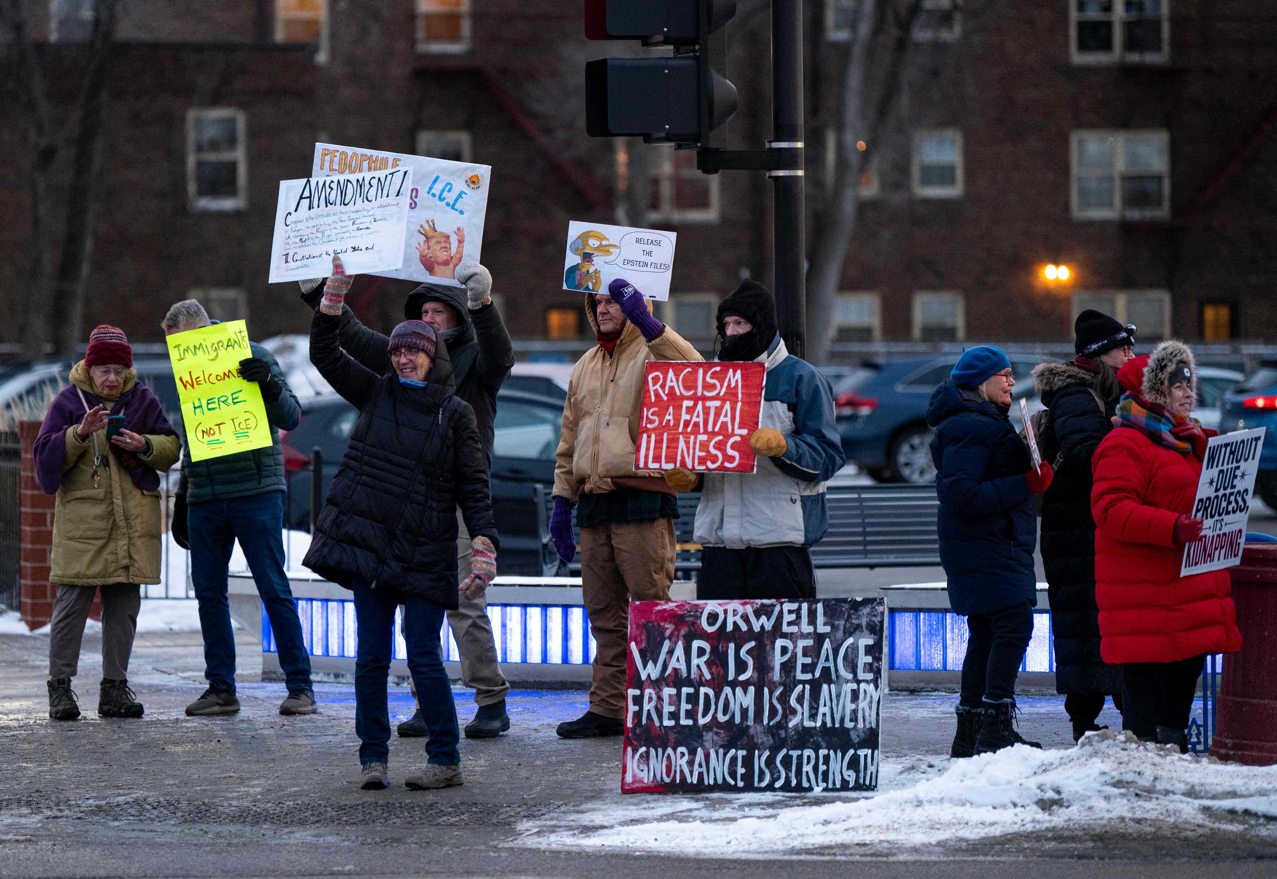ENFRENTAMIENTO ICE MIGRANTES MINNESOTA ESTADOS UNIDOS'