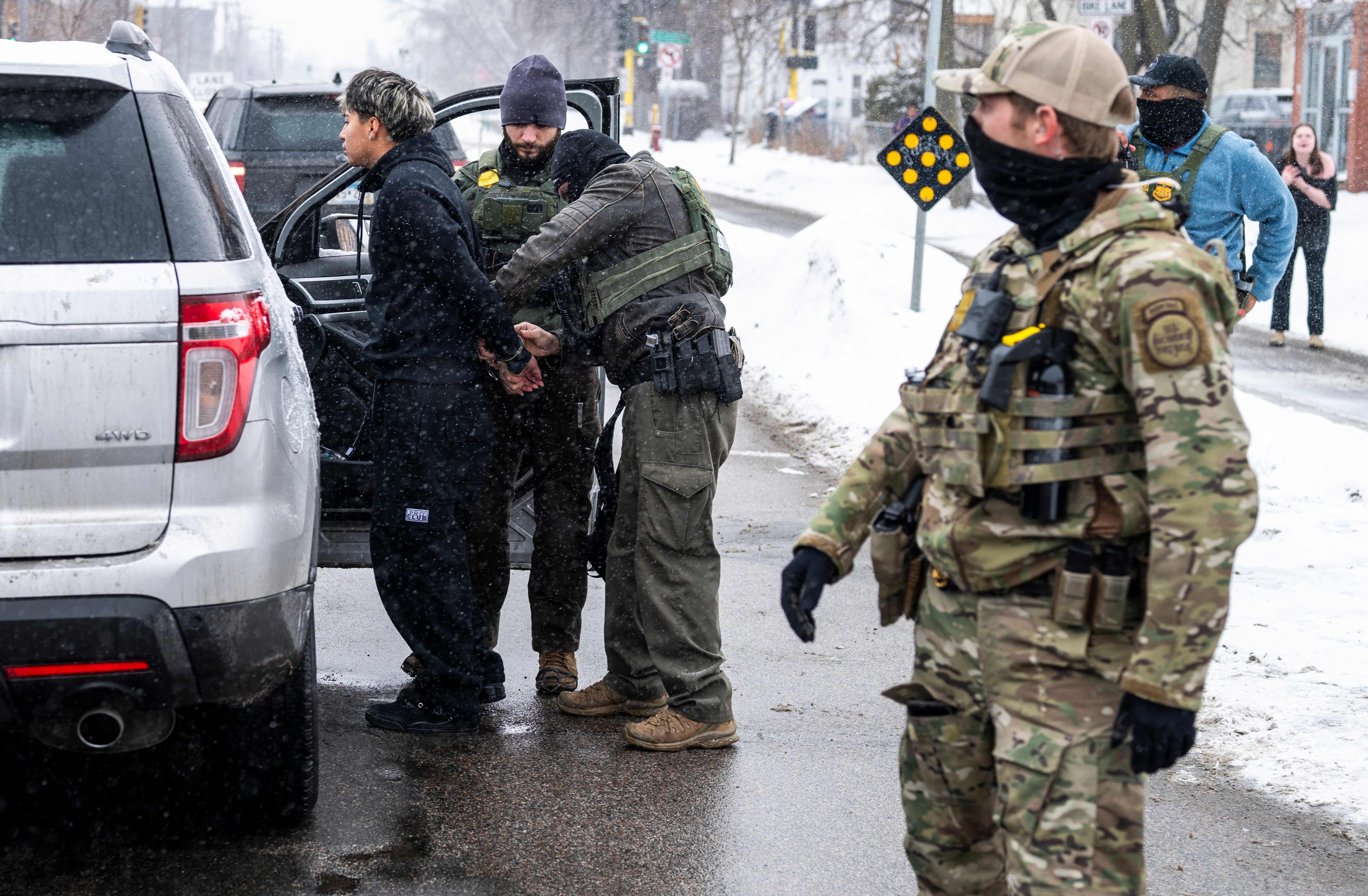 ENFRENTAMIENTO ICE MIGRANTES MINNESOTA ESTADOS UNIDOS'