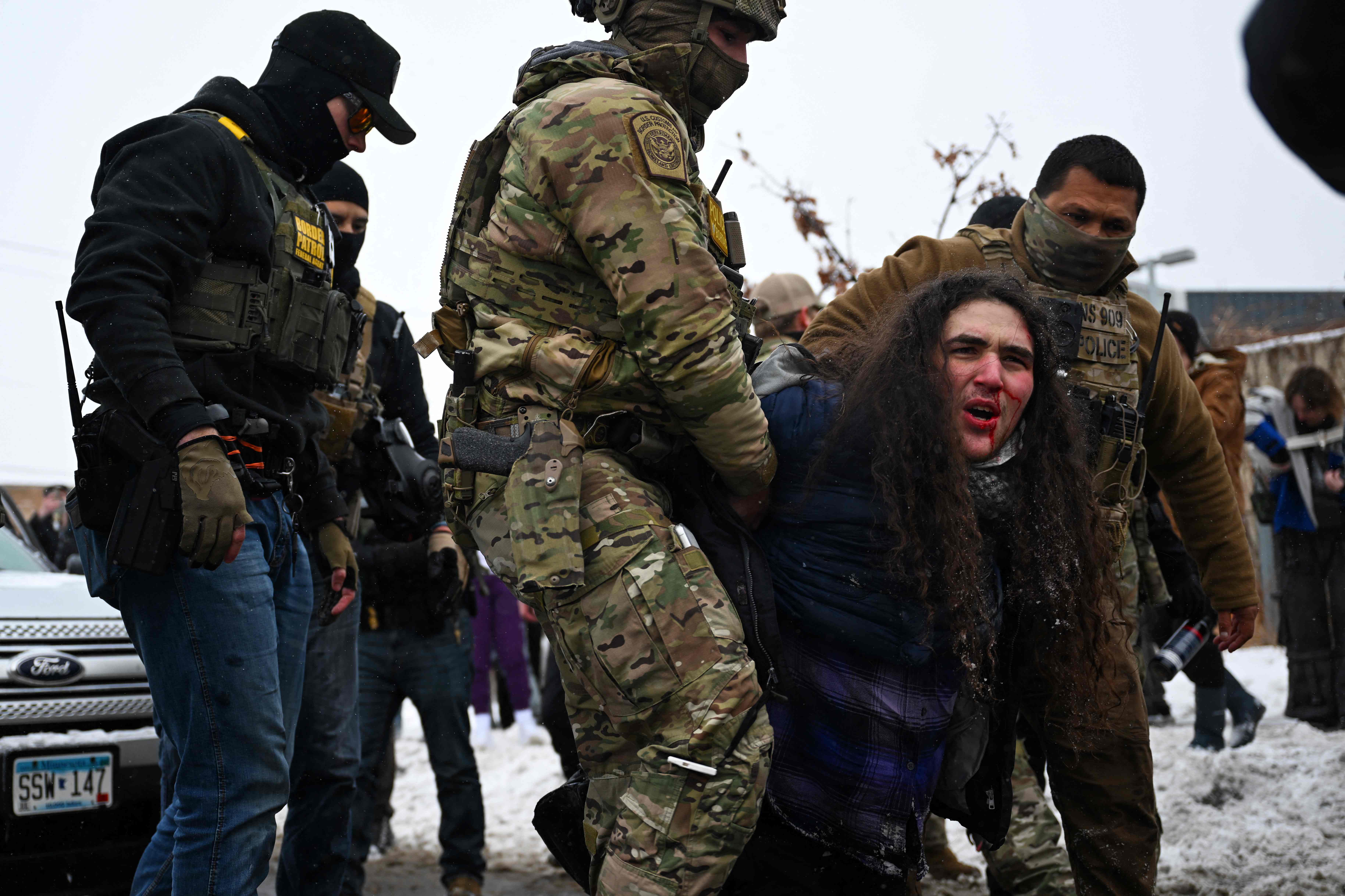 ENFRENTAMIENTO ICE MIGRANTES MINNESOTA ESTADOS UNIDOS'