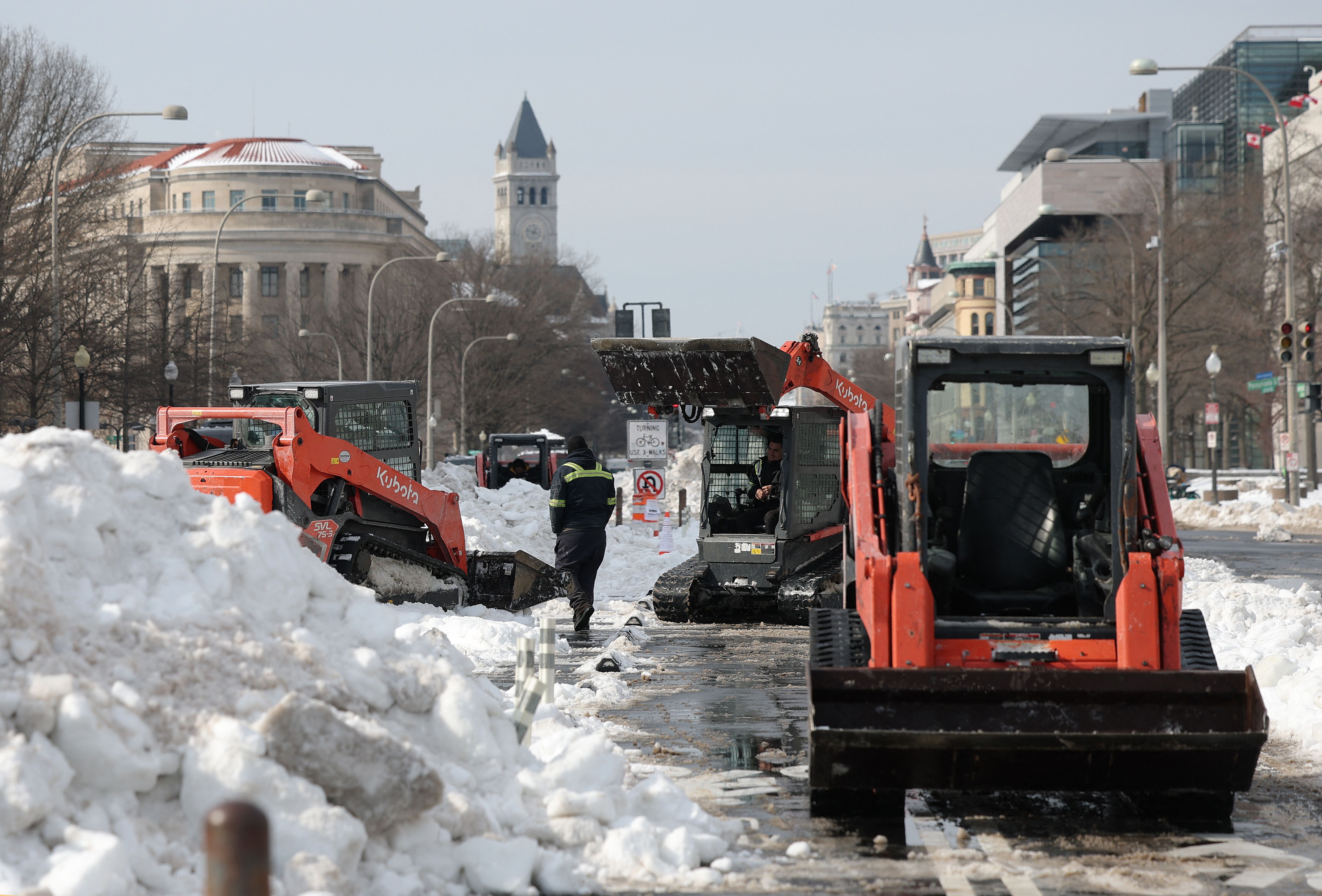 D.C. Continues To Dig Out From Weekend's Large Snow Storm